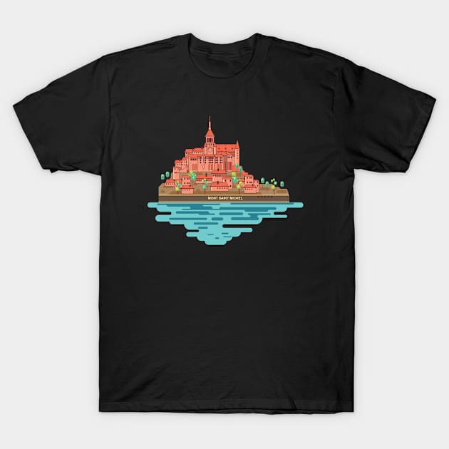 Mont saint michel france T-Shirt by Resodwry